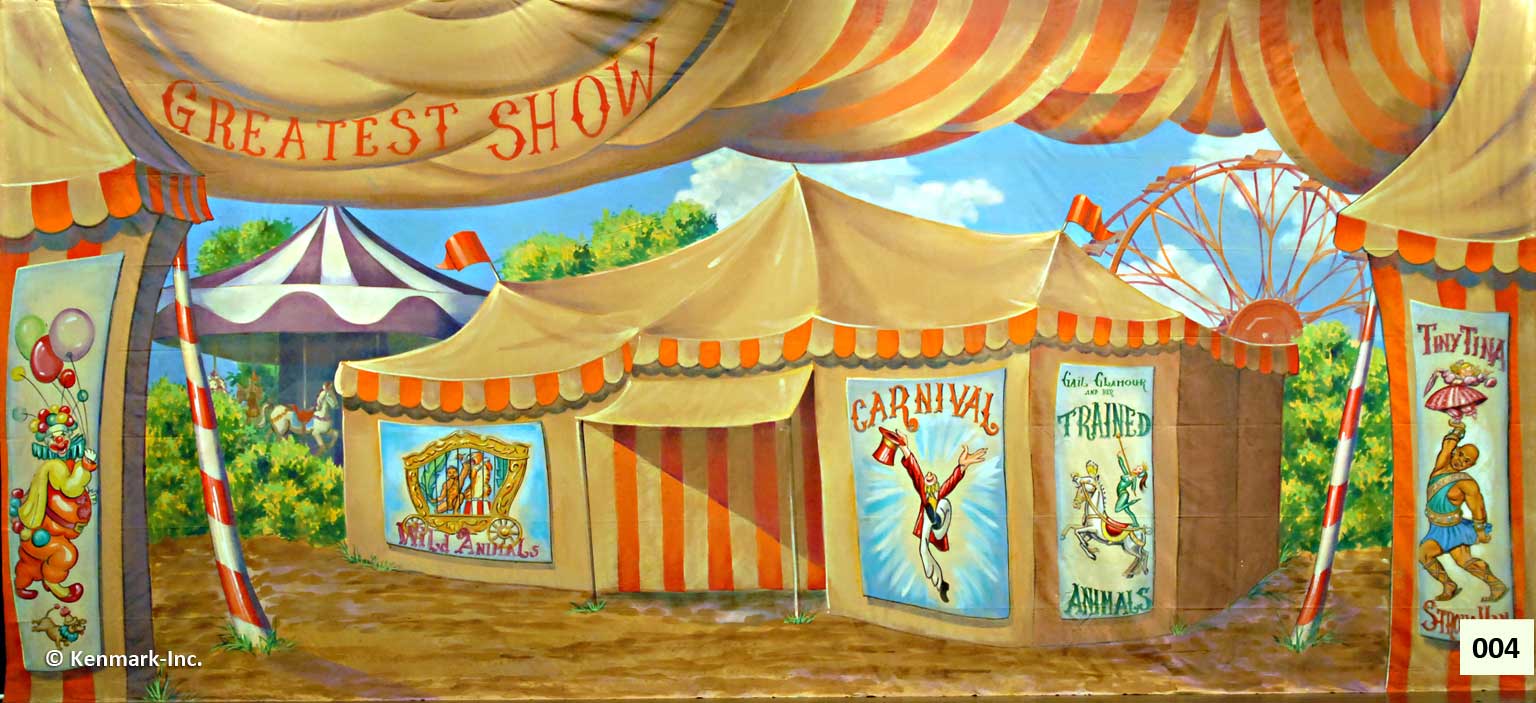 Circus Tent Interior Scenic Backdrop By Kenmark Backdrops